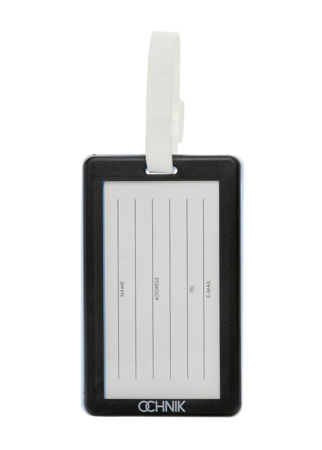 Identyfikator do bagażu AW-012-0007-7P(W26), widok produktu z tyłu na białym tle.