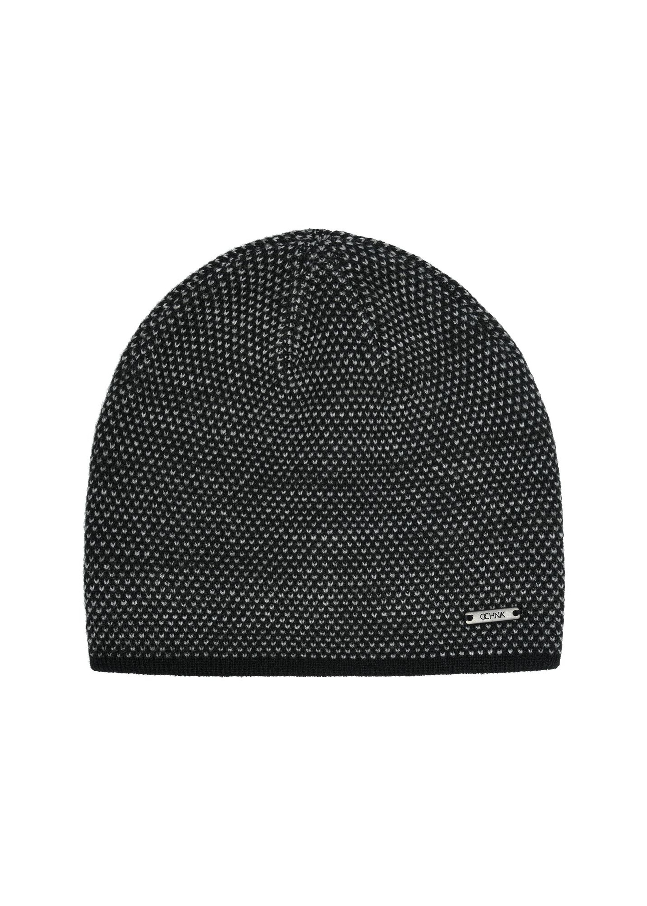 Czarny zestaw męski z czapką i szalikiem ZESTM-0006-98(Z25)