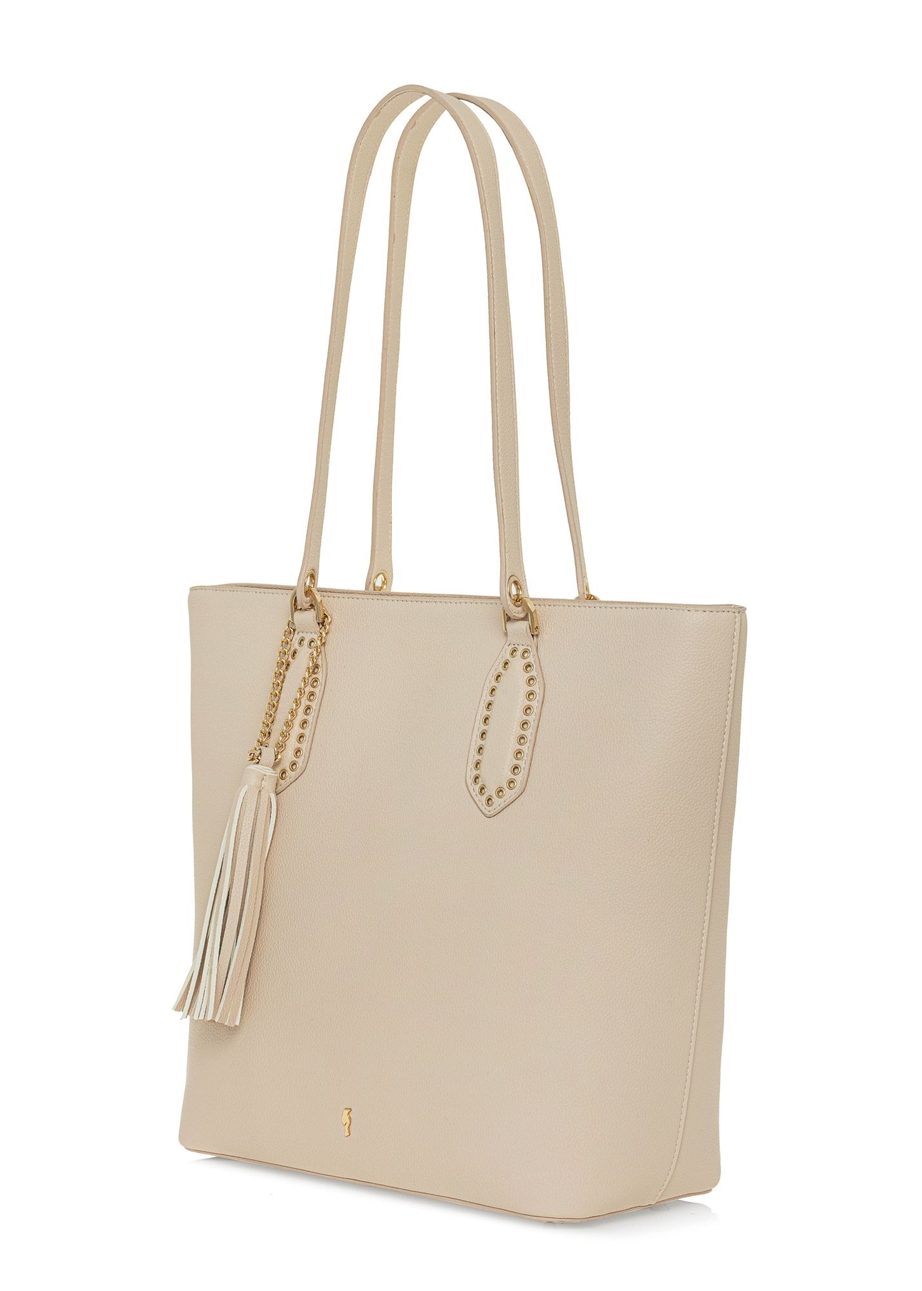 Kremowa damska torebka shopper TOREC-0905A-12(W25)-02