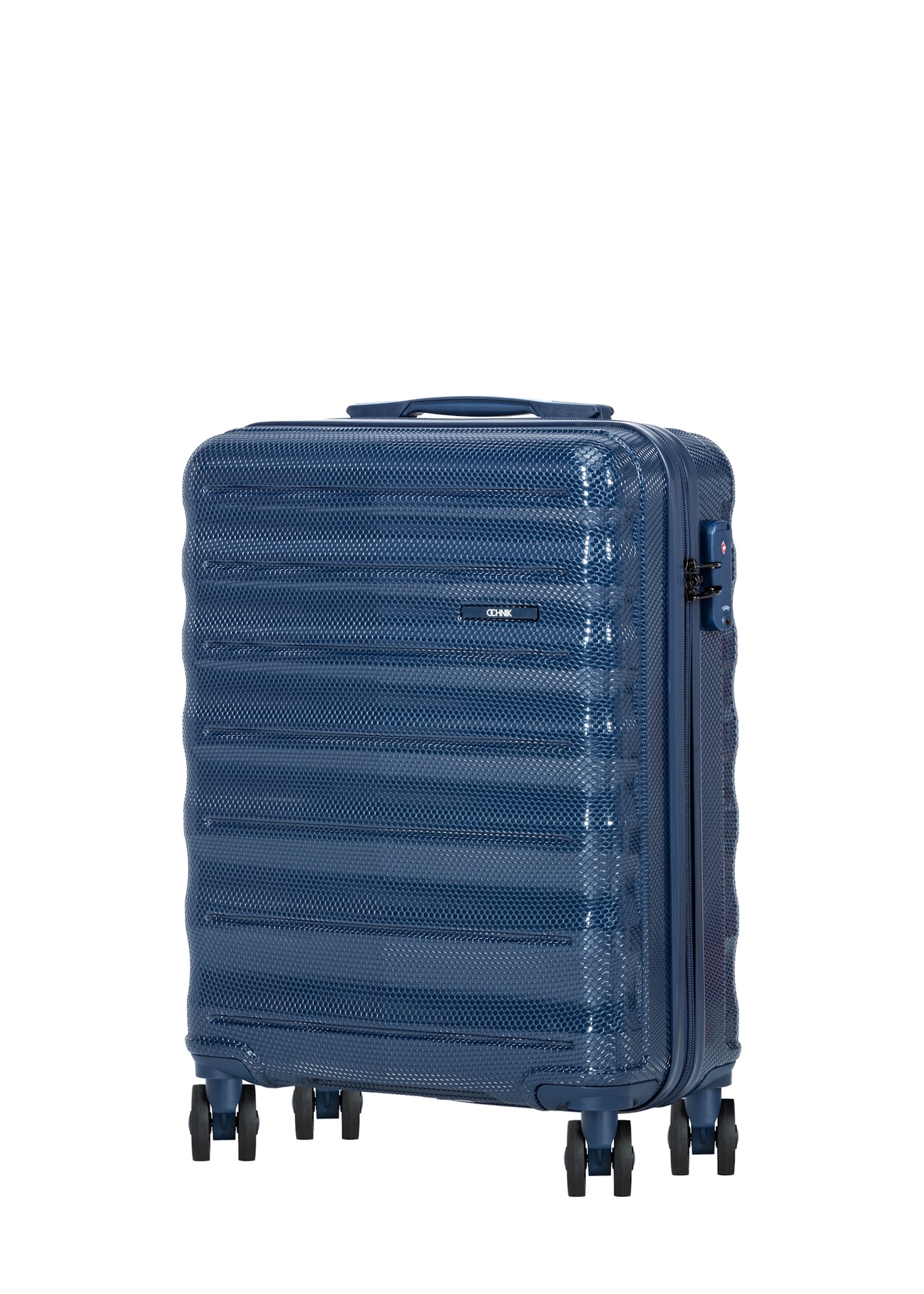 Komplet walizek na kółkach 19'/24'/28' WALPC-0015-7D(W26), widok produktu skosem na białym tle.