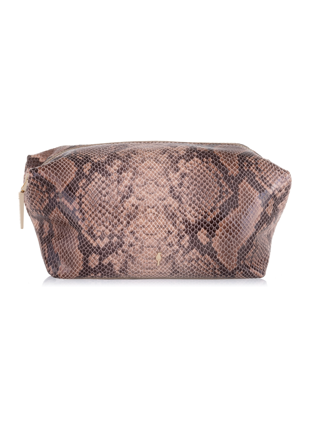 Czarna skórzana kosmetyczka damska croco PORES-0843-31(W23)-01