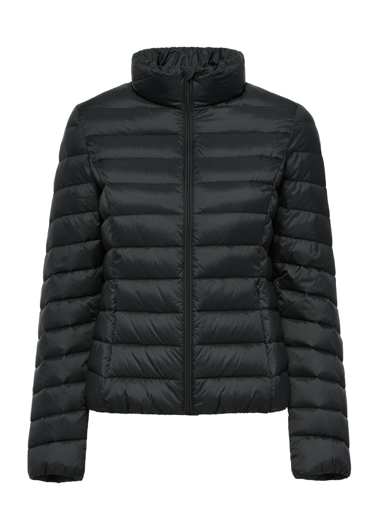 Czarna pikowana kurtka damska KURDT-0573-99(W25)-05