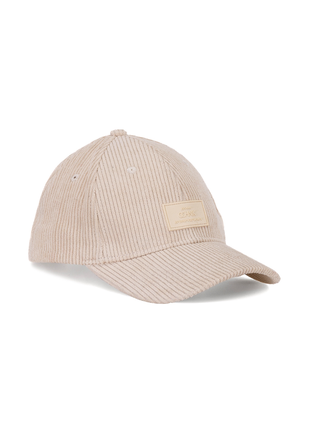 Beżowa czapka z daszkiem CZALT-0015-80(W25)