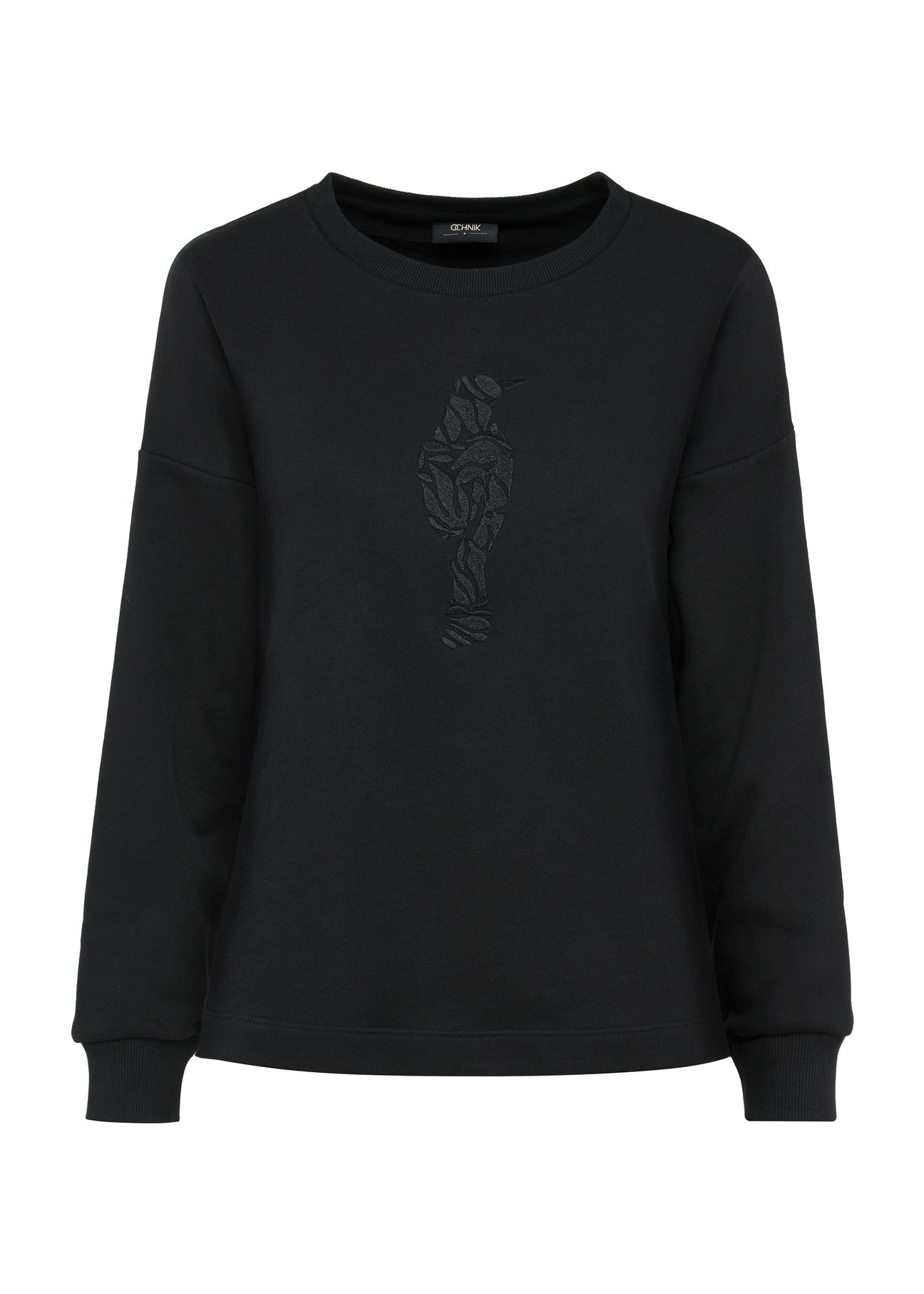 Bluza damska z haftowanym logo BLZDT-0095-99(W24)-03