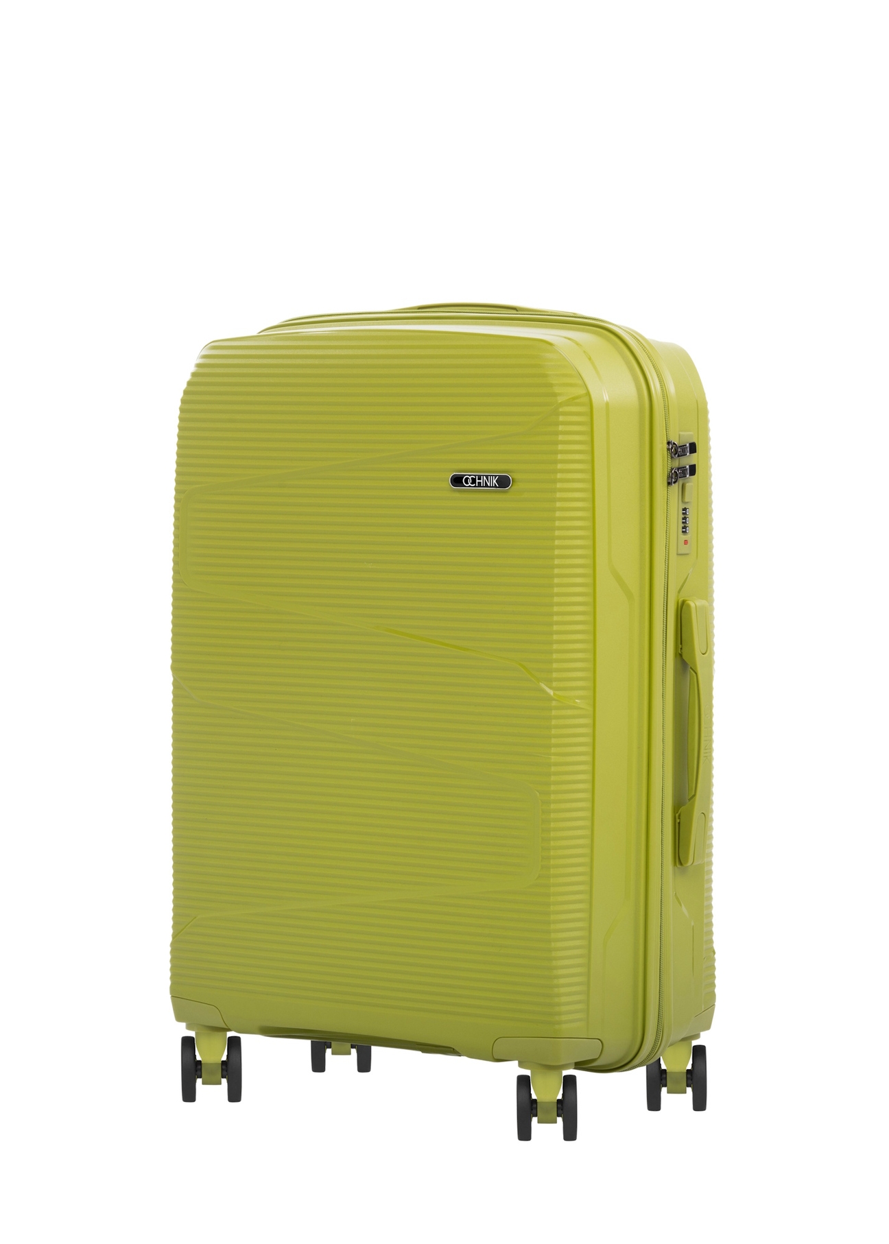 Komplet walizek na kółkach 19"/24"/28" WALPP-0028-8G(W26), widok produktu skosem na białym tle.