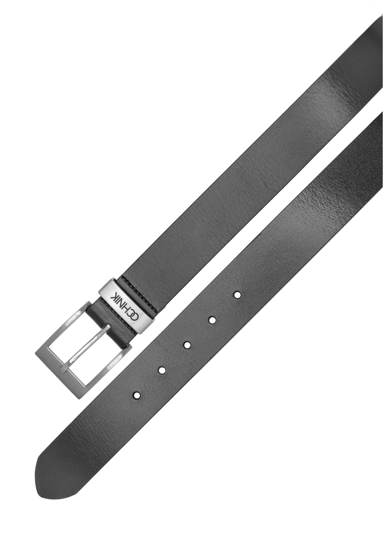 Pasek męski PASMS-0127-99(W26) - widok produktu z góry, na białym tle.