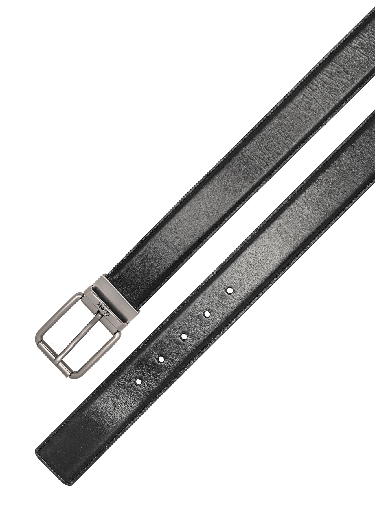 Czarny skórzany pasek męski PASMS-0262-99(W26)