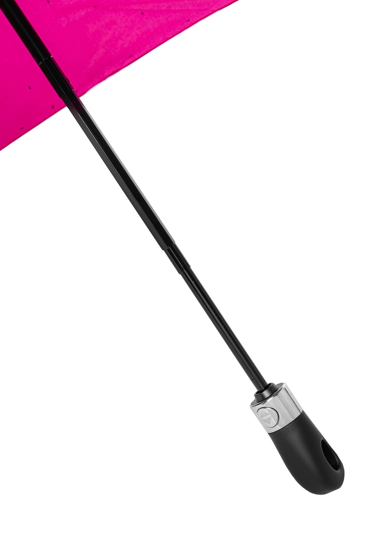Parasol damski w kolorze fuksji PARSD-0012-5E(W26) - zbliżenie na detal, na białym tle. 