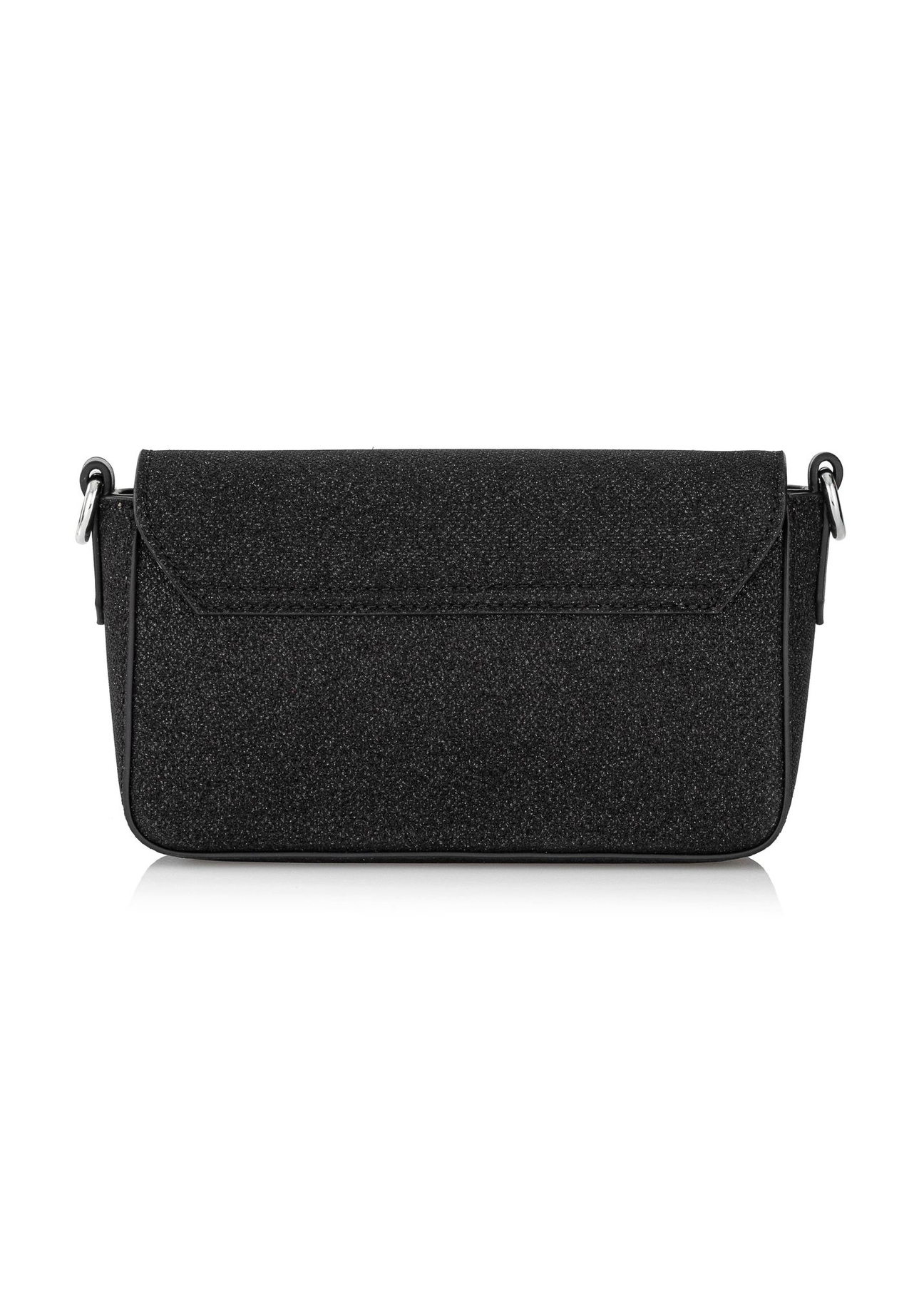 Mała czarna błyszcząca torebka damska TOREC-0989-99(Z24)-04