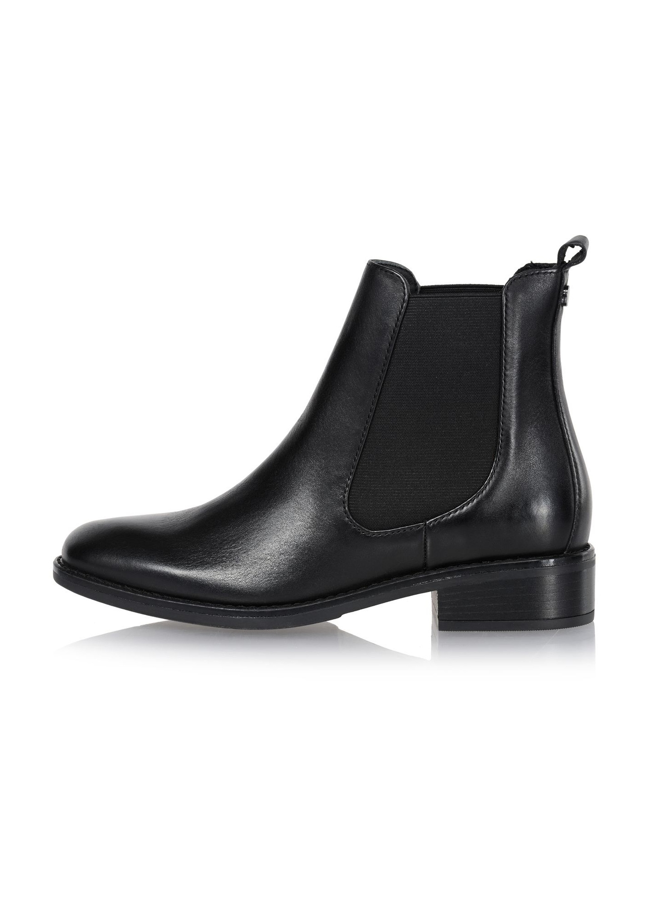 Czarne skórzane botki damskie BUTYD-0936A-99(Z25)