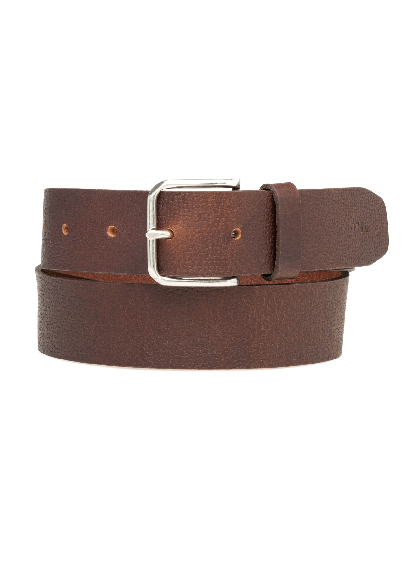 Brązowy skórzany pasek męski PASMS-0277-1I(W26)