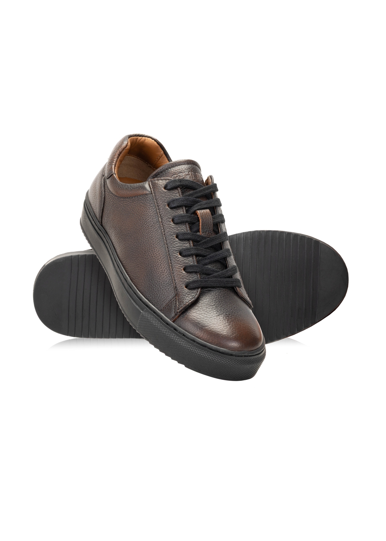 Skórzane brązowe buty męskie BUTYM-0519-09(Z25)