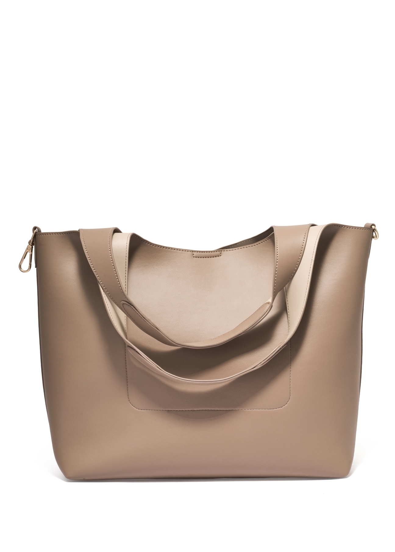 Beżowa torebka shopper damska TOREC-1259-1B(Z26)