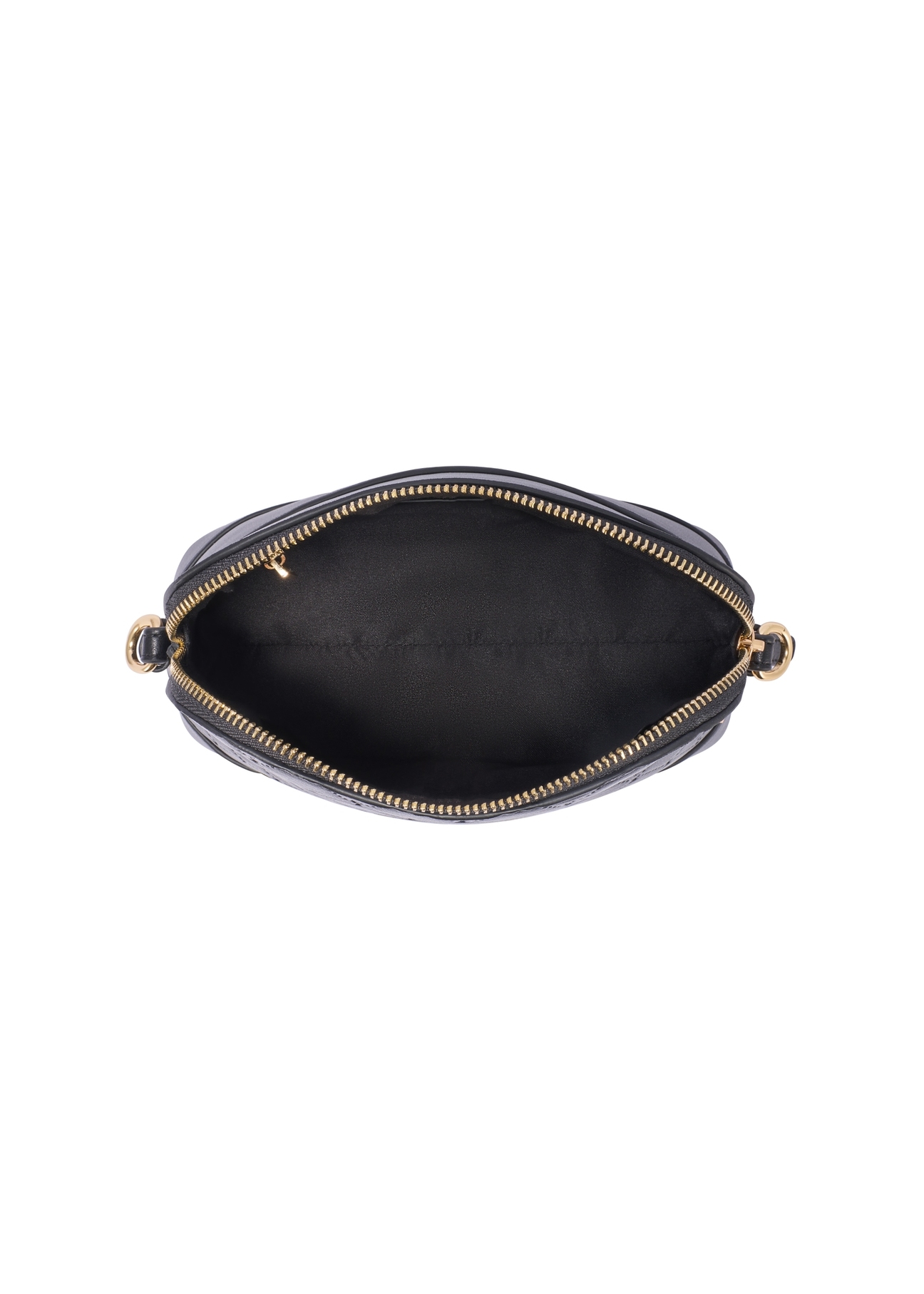 Czarna torebka damska z monogramem TOREC-1180-9P(W26)