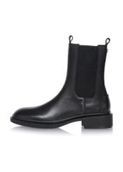 Czarne skórzane botki damskie BUTYD-1032-99(Z25)