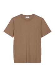 T-shirt męski z domieszką jedwabiu TSHMT-0157-1K(Z26) - widok produktu z przodu, na białym tle. 