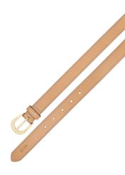 Beżowy skórzany pasek damski PASDS-0303-1B(W26)