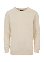 Biały sweter męski z logo SWEMT-0114-11(Z23)-04