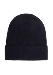 Czarna czapka damska z monogramem CZADT-0079A-99(Z25)