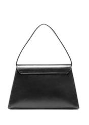 Elegancka czarna torebka damska TOREC-1068-99(Z25), widok produktu z tyłu na białym tle. 