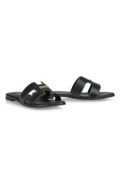 Czarne klapki damskie BUTYD-0725C-99(W25)-02