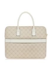 Beżowa damska torba na laptopa z monogramem TOREC-1027-81(W25)-04