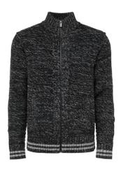 Granatowy sweter męski na suwak SWEMT-0155-69(Z24)-04