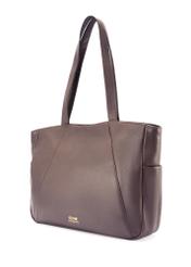 Brązowa skórzana torebka shopper damska TORES-1255-1I(W26)