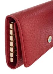 Skórzane czerwone etui na klucze damskie PORES-0894-40(Z23)-05