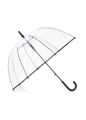 Duży transparentny parasol damski PARSD-0037-14(W25), widok rozłożonego produktu na białym tle.