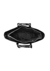 Czarna torebka damska shopper TOREC-1204-9G(W26), widok produktu w środku na białym tle.