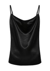 Czarna satynowa koszulka damska BLUDT-0190-99(W25)-04