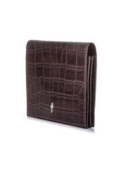Mały brązowy portfel damski croco PORES-0846-89(W23)-02