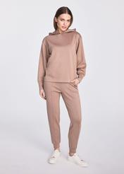 Kamelowa bluza damska z kapturem BLZDT-0097A-24(W25)-02