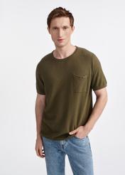 Bawełniany przewiewny t-shirt męski TSHMT-0122-55(W25)-01