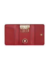 Skórzane czerwone etui na klucze damskie PORES-0894-40(Z23)-04