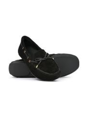 Czarne mokasyny damskie BUTYD-1053A-99(W25)-05