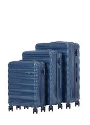 Komplet walizek na kółkach 19'/24'/28' WALPC-0015-7D(W26), widok produktów skosem na białym tle.