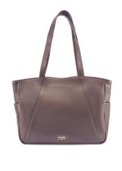Brązowa skórzana torebka shopper damska TORES-1255-1I(W26)