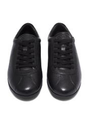 Czarne skórzane sneakersy damskie BUTYD-1293-9I(Z26), widok produktu z przodu na białym tle.