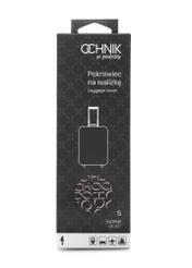 Pokrowiec na małą walizkę z monogramem AW-013-0001-98-S(W25), widok produktu w opakowaniu na białym tle.