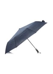 Składany parasol męski w kolorze granatowym PARSM-0031-69(W25), widok rozłożonego produktu na białym tle.