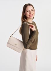 Khaki bluzka damska z długim rękawem LSLDT-0039-54(W25)-02