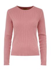 Prążkowany longsleeve damski LSLDT-0028-32(Z24)-03