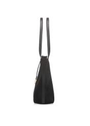 Duża siateczkowa torebka damska TOREC-1149-99(W26), widok produktu z boku na białym tle.