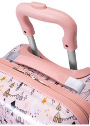 Mała różowa walizka na kółkach WALAB-0079-34-19(W25)-06