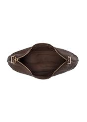 Brązowa torebka damska shopper TOREC-1238-1I(W26), widok produktu w środku na białym tle.