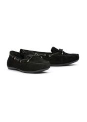 Czarne mokasyny damskie BUTYD-1053A-99(W25)-02