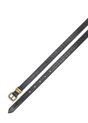 Skórzany pasek damski croco w kolorze czarnym PASDS-0321-99(W25)-04