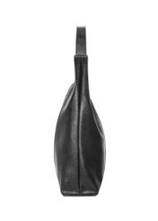Czarna torebka damska na ramię typu shopper TOREC-1385-99(Z26). Widok od boku na białym tle.